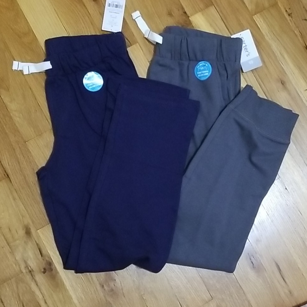 NWT Carter's French Terry pull up pants bundle